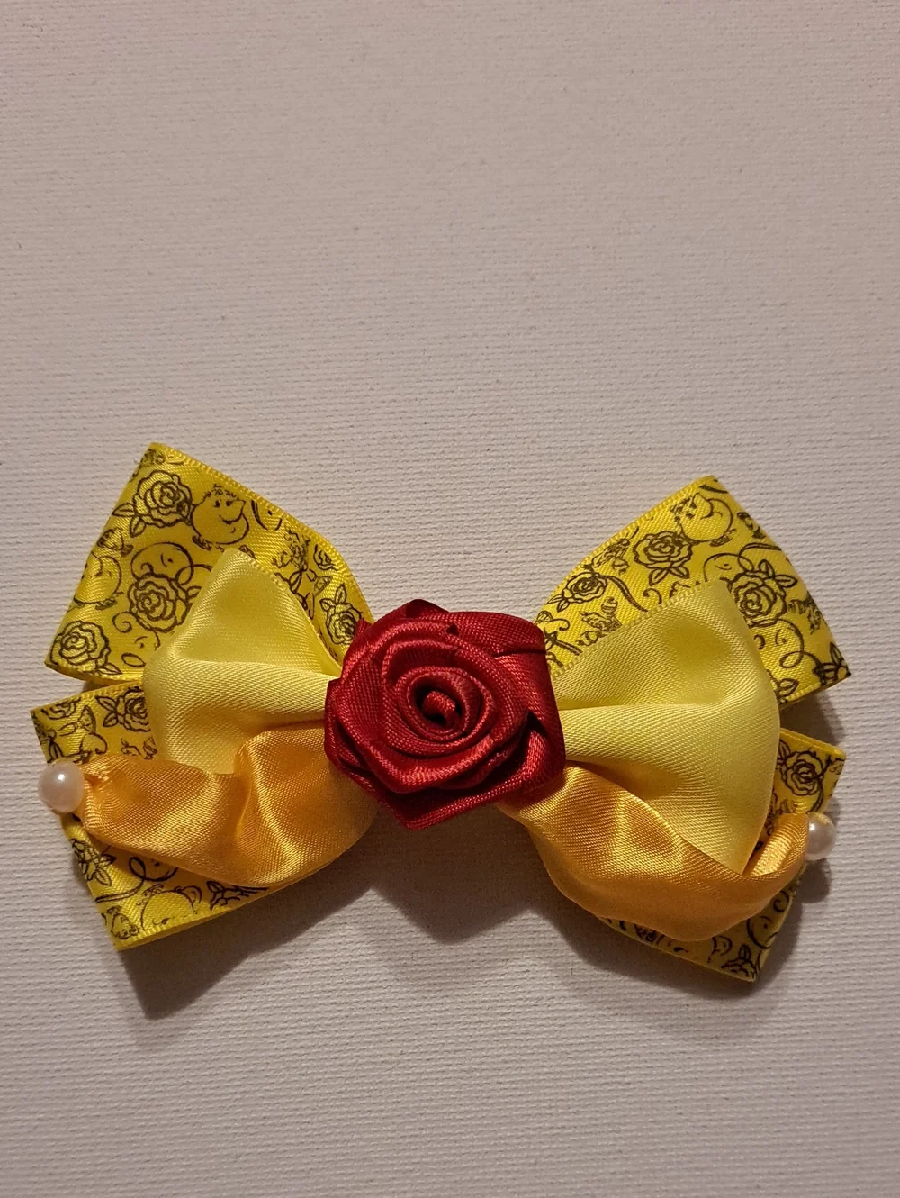 Disney Beauty And The Beast Belle Dress Cosplay Hair Bow